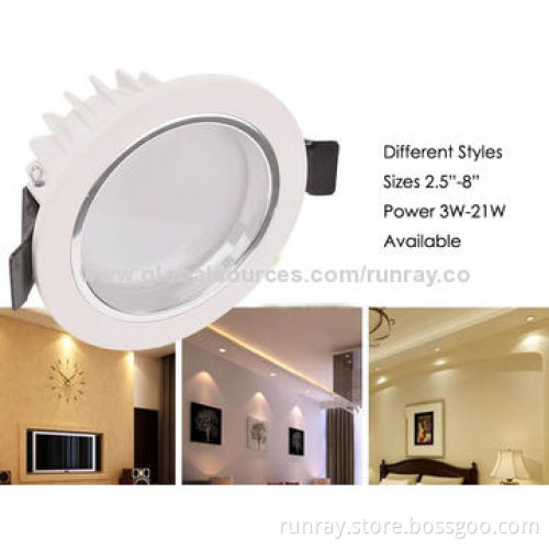 9W LED Downlight, CE, Isolated Driver, AC 85-265Vm Bridgelux/Epistar LED Chip, ISO 9001 Factory